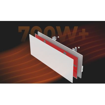 AENO - Nutikas elektriline infrapaneel 700 W taimer/termostaat IP44 Wi-Fi valge