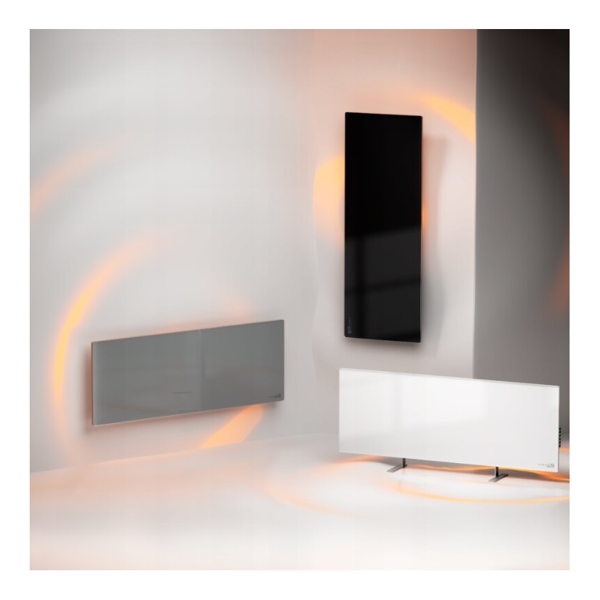 AENO - Nutikas elektriline infrapuna paneel koos LED dioodidega ekraan 700W taimer/termostaat IP44 Wi-fi hall