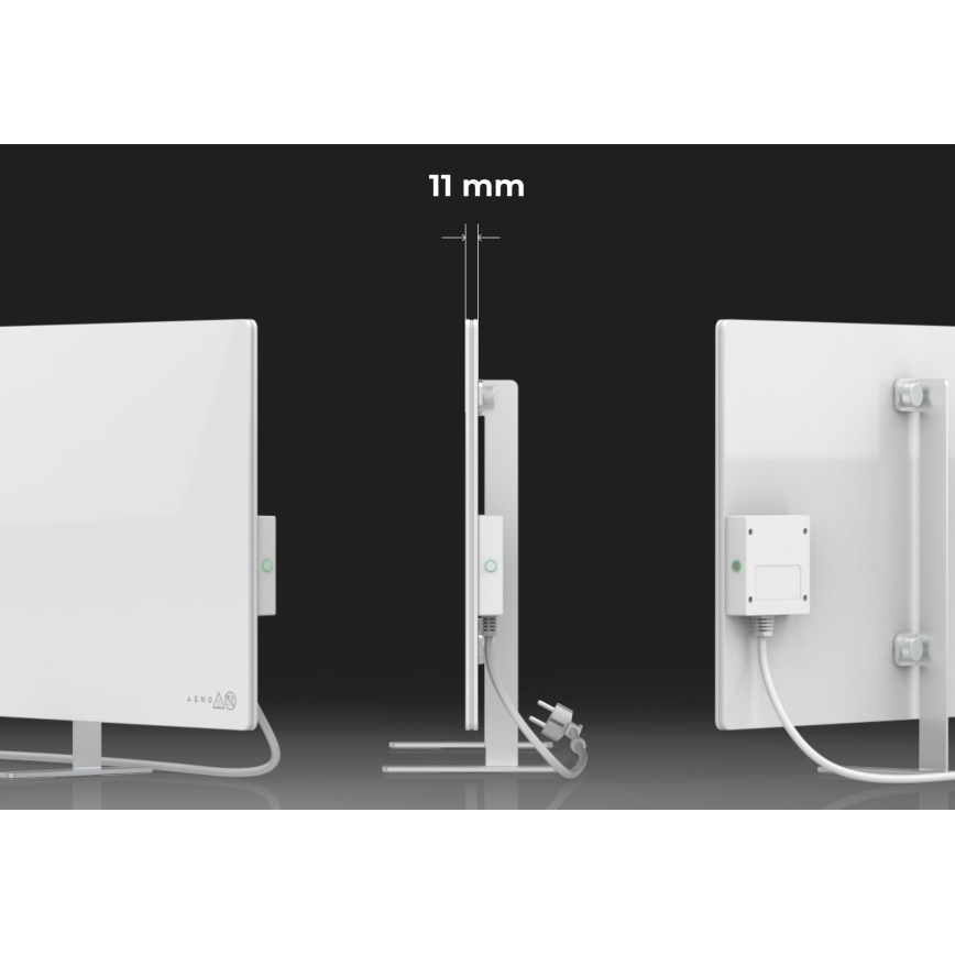 AENO - Nutikas elektriline infrapuna paneel 700W taimer/termostaat IP44 Wi-fi valge
