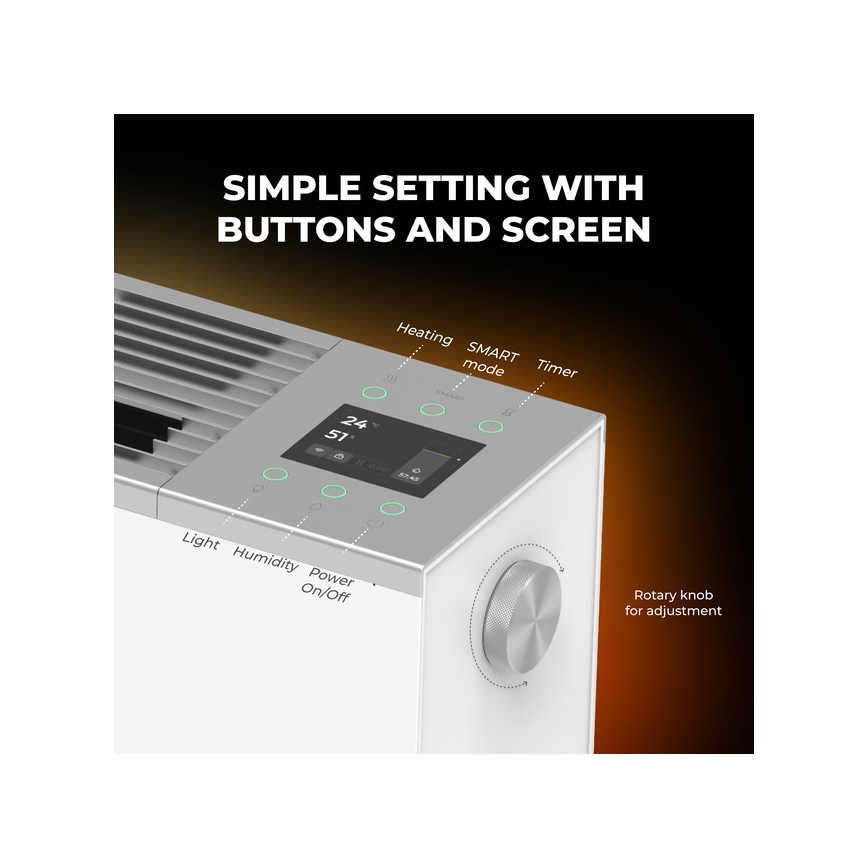 AENO - Nutikas elektriline soojendi/konvektor 1000/2000 W valge