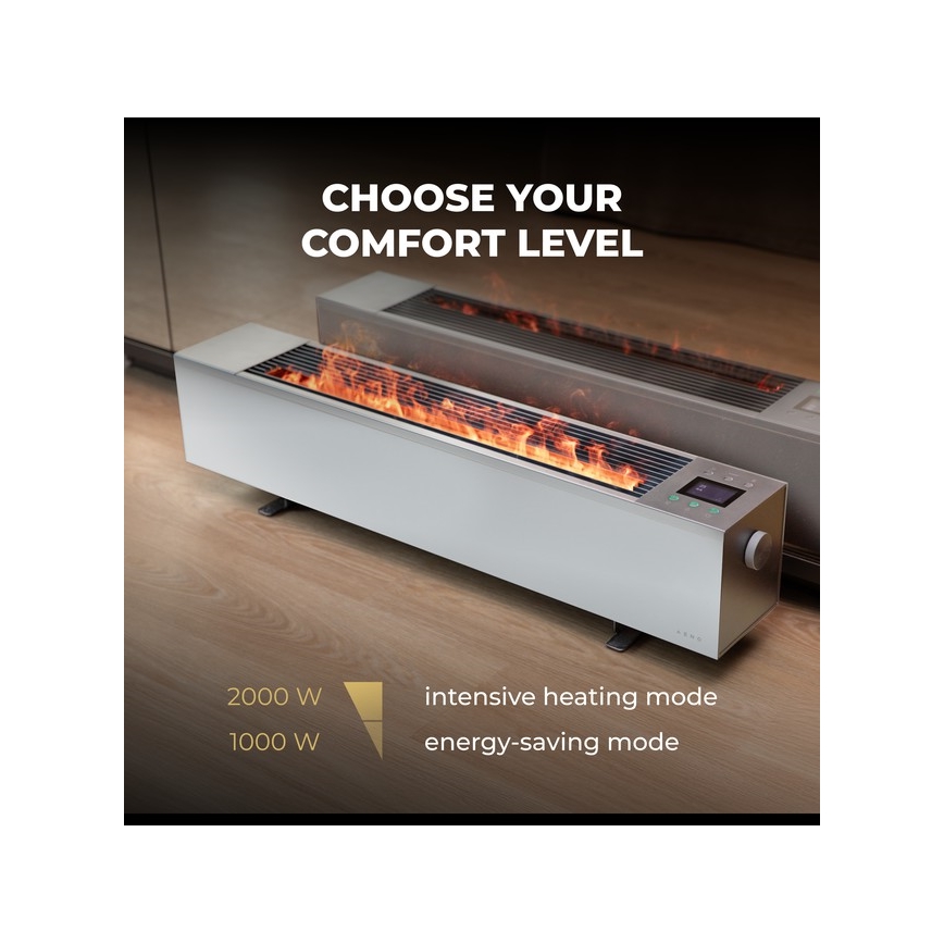 AENO - Nutikas elektriline soojendi/konvektor 1000/2000 W valge