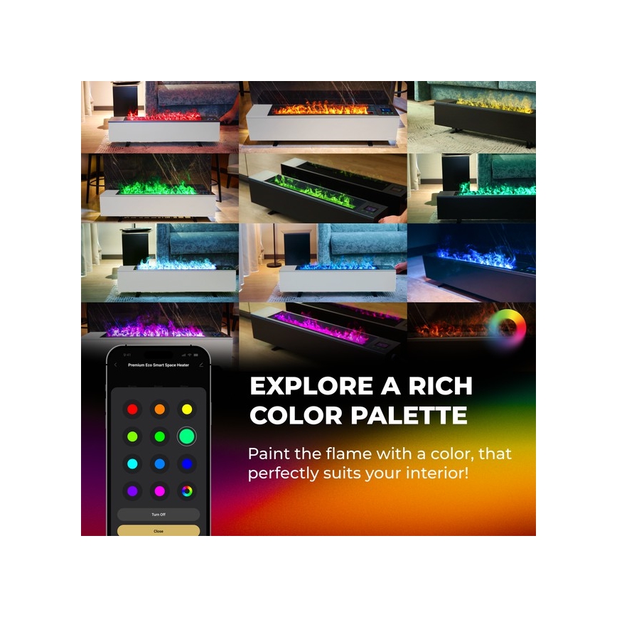 AENO - Nutikas elektriline soojendi/konvektor 1000/2000 W valge