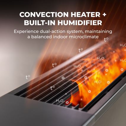 AENO - Nutikas elektriline soojendi/konvektor 1000/2000W must