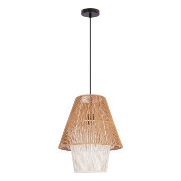 AFRICA laeal mähise lüliti 1xE27/40W/230V, diameeter 40 cm, pruun/kreem