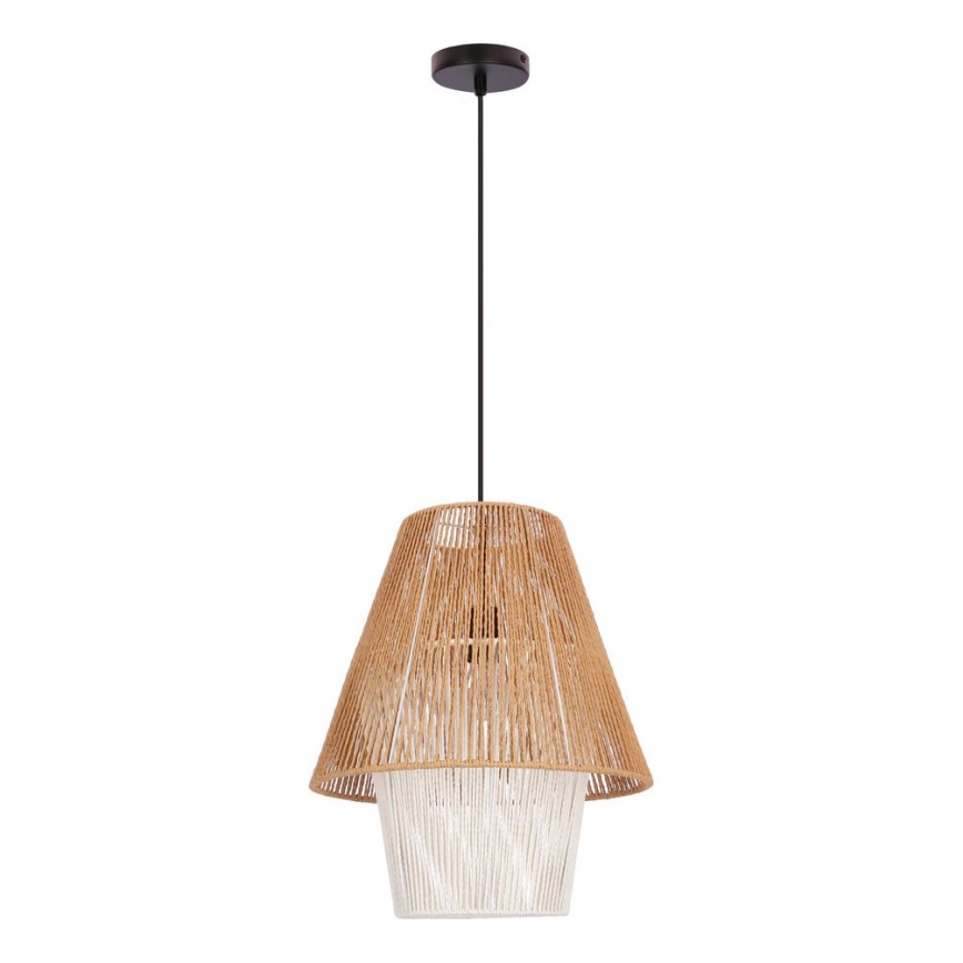 AFRICA laeal mähise lüliti 1xE27/40W/230V, diameeter 40 cm, pruun/kreem