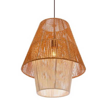 AFRICA laeal mähise lüliti 1xE27/40W/230V, diameeter 40 cm, pruun/kreem
