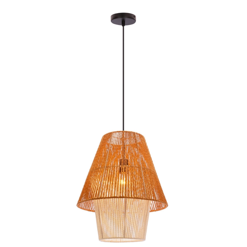 AFRICA laeal mähise lüliti 1xE27/40W/230V, diameeter 40 cm, pruun/kreem
