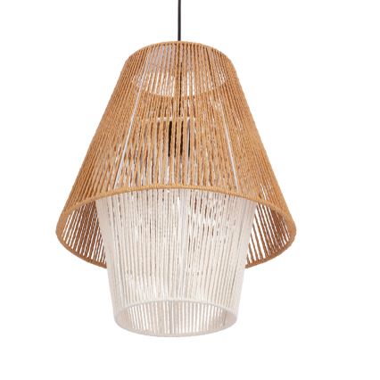 AFRICA laeal mähise lüliti 1xE27/40W/230V, diameeter 40 cm, pruun/kreem