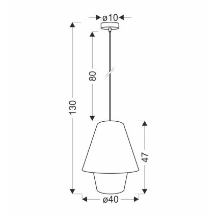 AFRICA laeal mähise lüliti 1xE27/40W/230V, diameeter 40 cm, pruun/kreem