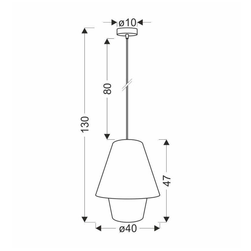AFRICA laeal mähise lüliti 1xE27/40W/230V, diameeter 40 cm, pruun/kreem
