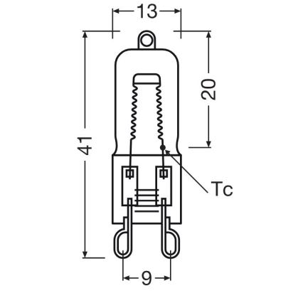 Ahju-pirn HALOPIN G9/25W/230V 2700K - Osram