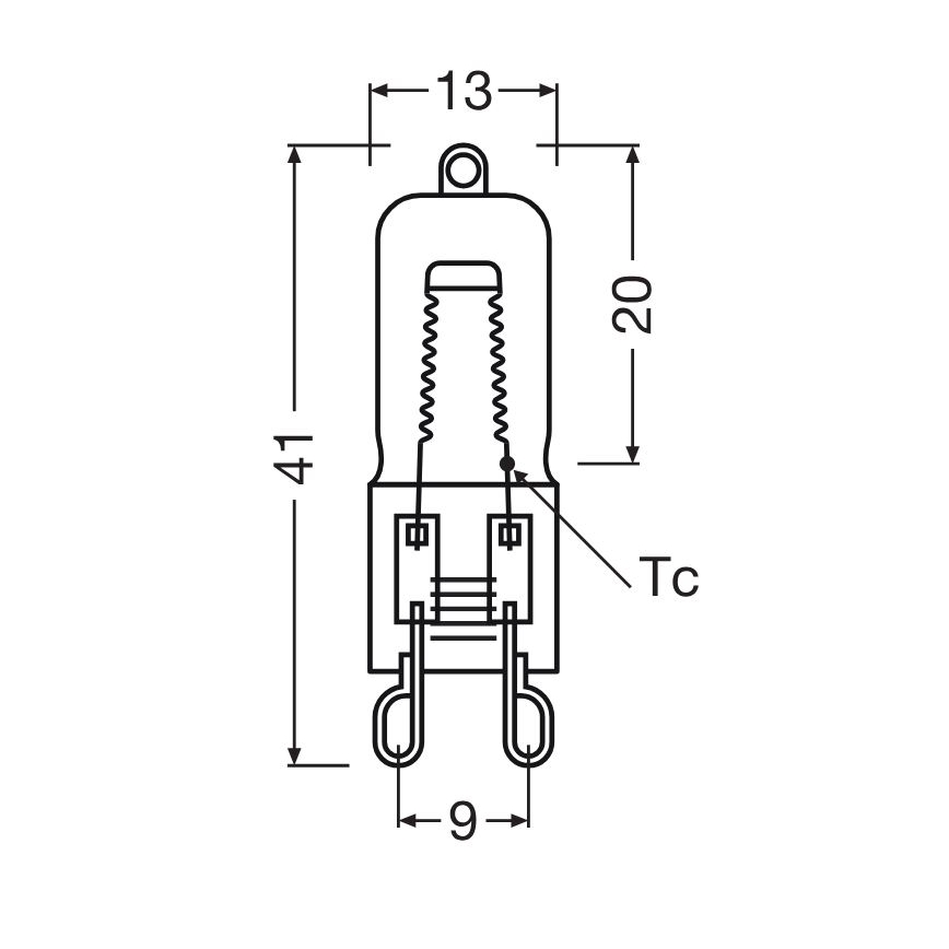 Ahju-pirn HALOPIN G9/25W/230V 2700K - Osram