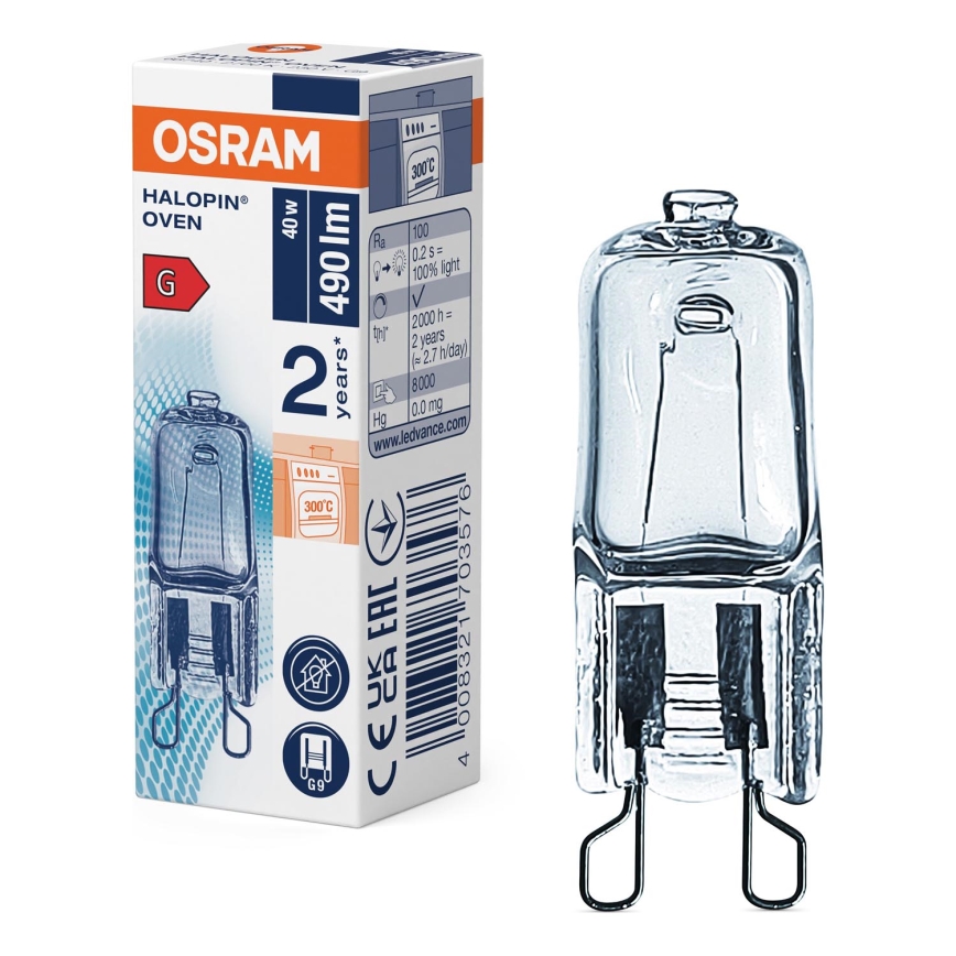 Ahjupirn HALOPIN G9/40W/230V 2700K - Osram