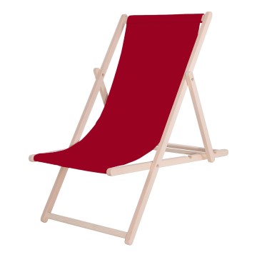 Aia päevitustool burgundi/puu