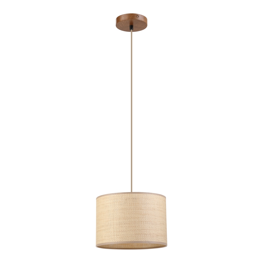 AIDA juhtmega rippvalgusti, 1xE27/15W/230V, Ø 25 cm, tamm/rafia