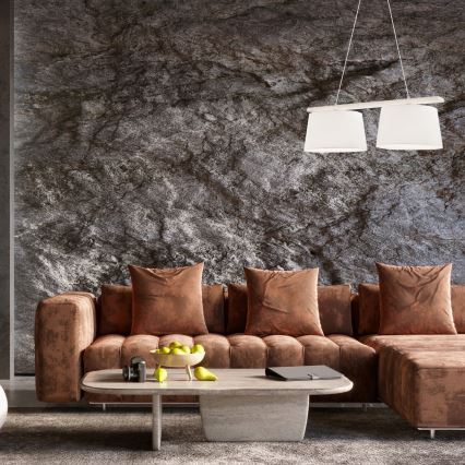 AIDA rippvalgusti kaabliga 2xE27/60W/230V läbimõõt 35 cm tamm/valge