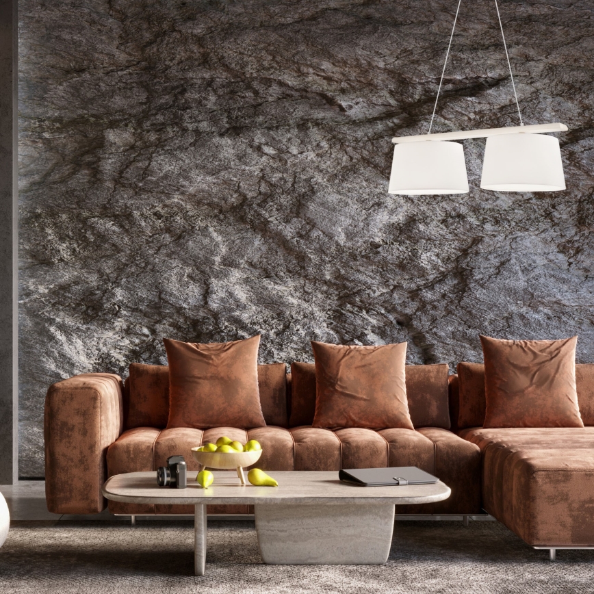 AIDA rippvalgusti kaabliga 2xE27/60W/230V läbimõõt 35 cm tamm/valge