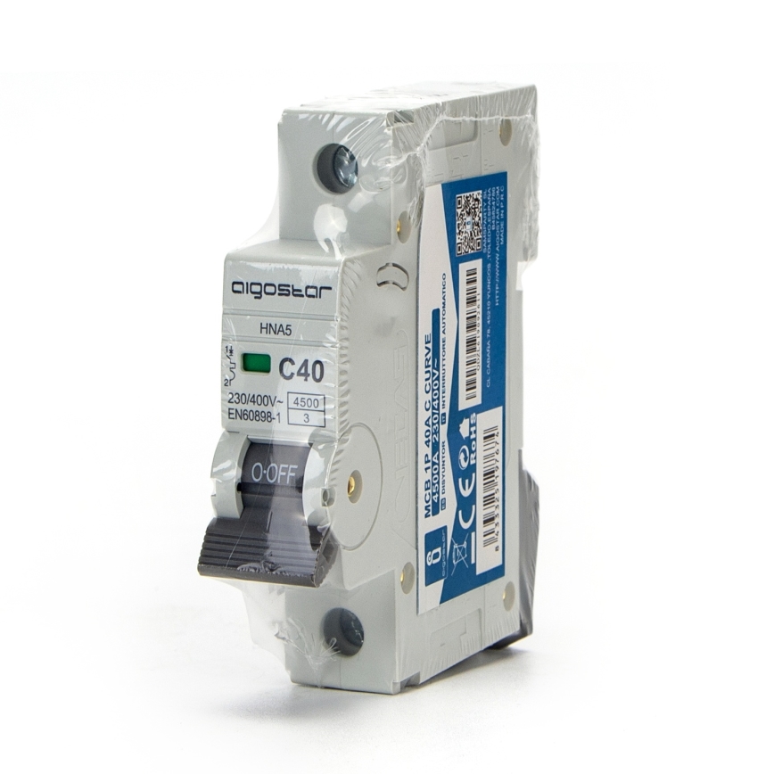 Aigostar - 1-faasiline kaitselüliti 1P-40A-C 230-400V