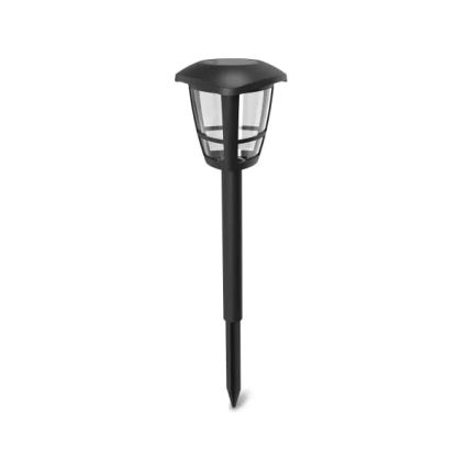 Aigostar – päikesepaneeliga LED-lampide komplekt (12 tk), LED/0,06W/2V, 33,8 cm, 6500K, 100 mAh, IP44, must