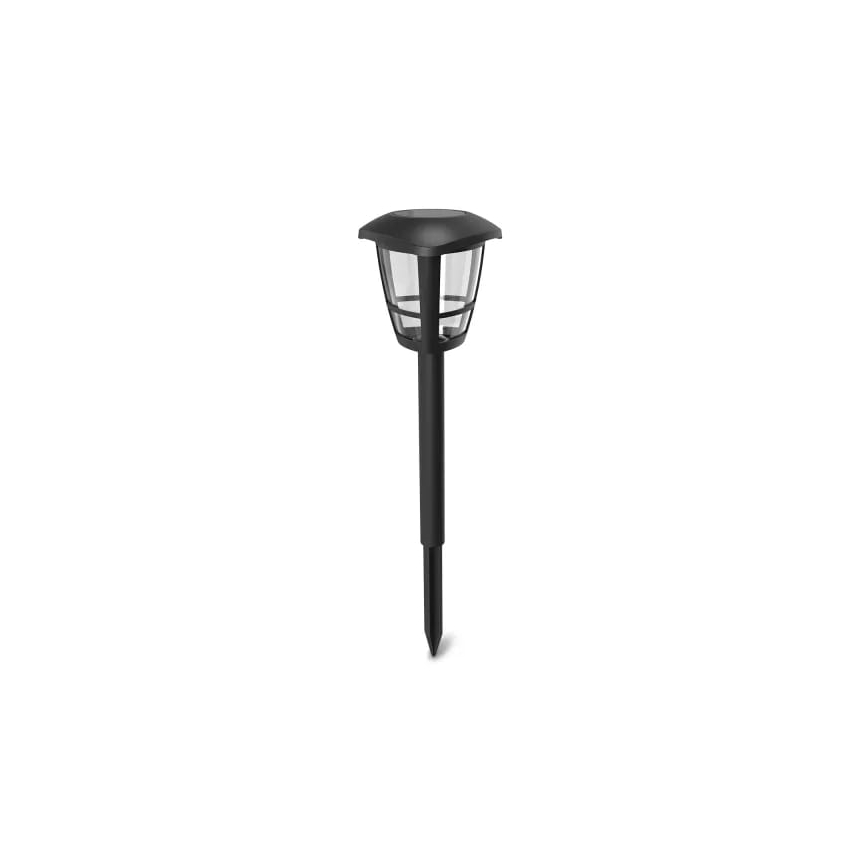 Aigostar – päikesepaneeliga LED-lampide komplekt (12 tk), LED/0,06W/2V, 33,8 cm, 6500K, 100 mAh, IP44, must