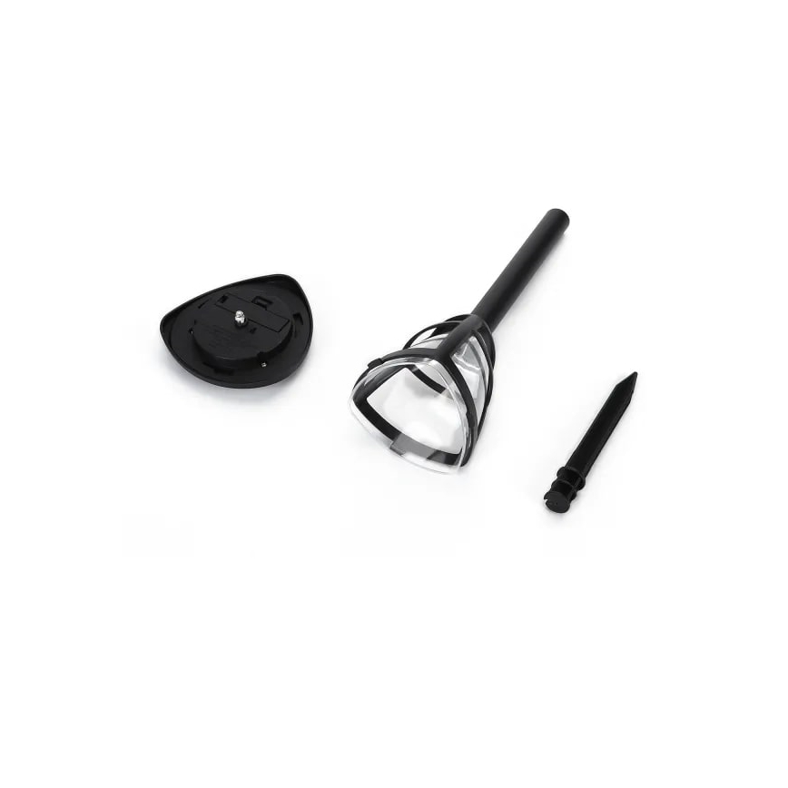 Aigostar – päikesepaneeliga LED-lampide komplekt (12 tk), LED/0,06W/2V, 33,8 cm, 6500K, 100 mAh, IP44, must
