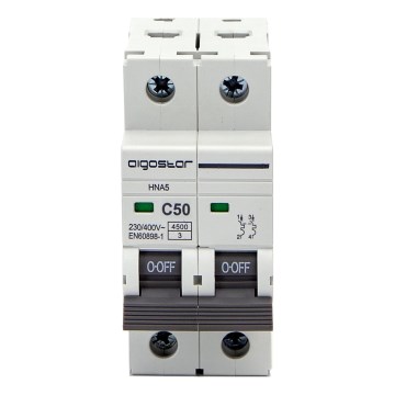 Aigostar - 2-faasiline kaitselüliti 2P-50A-C 230-400V