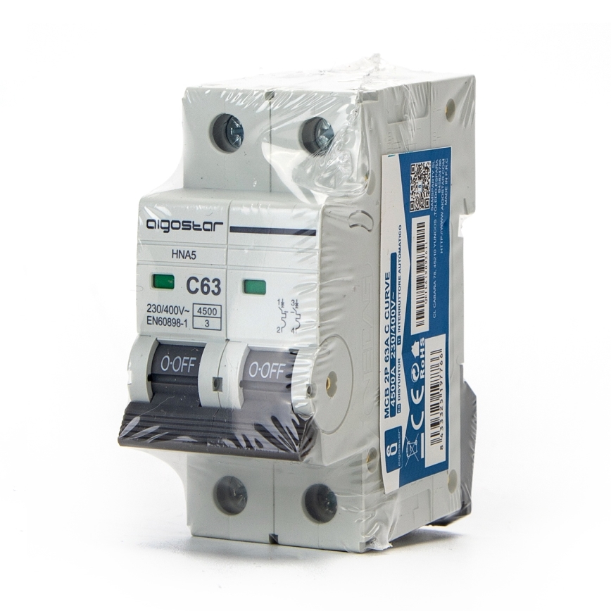 Aigostar - 2-faasiline kaitselüliti 2P-50A-C 230-400V