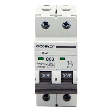 Aigostar - 2-faasiline kaitselüliti 2P-63A-C 230-400V