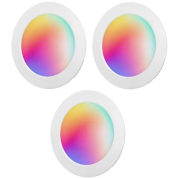 Aigostar - 3-tk komplekt RGBW LED hämardatav süvistatav laevalgusti MESH, 15 W, 230 V, 2700–6500 K, Ø17 cm