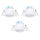 Aigostar - 3 tk LED laesvalgusti LED/5W/230V 6500K läbimõõt 8,5 cm valge