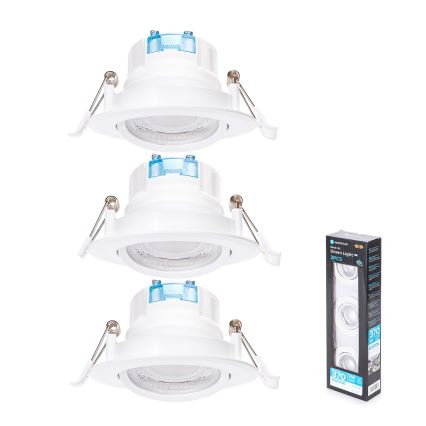 Aigostar - 3 tk LED laesvalgusti LED/5W/230V 6500K läbimõõt 8,5 cm valge