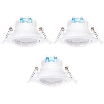Aigostar - 3-tükiline LED laelamp LED/5W/230V 3000K, diameeter 8,5 cm, valge
