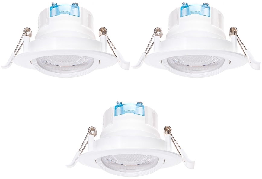 Aigostar - 3-tükiline LED laelamp LED/5W/230V 3000K, diameeter 8,5 cm, valge
