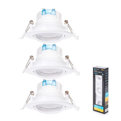 Aigostar - 3-tükiline LED laelamp LED/5W/230V 3000K, diameeter 8,5 cm, valge