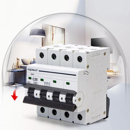 Aigostar - 4-pooleline kaitselüliti 4P-20A-C 400V