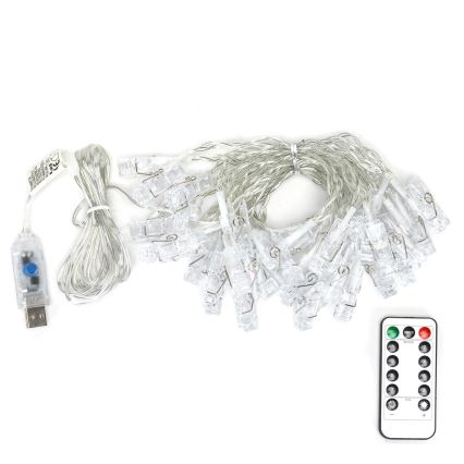 Aigostar - 9 m dekoratiivne LED-valgusahel 40×LED / 5 W / USB, soe valge