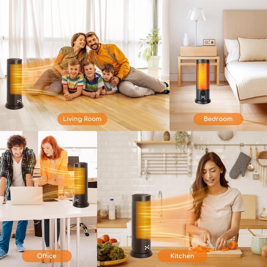 Aigostar - Elektriline soojendi 1500W/230V + kaugjuhtimispult