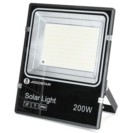 Aigostar - hämardatav LED päikeseprožektor LED/200W/3,2V 3600mAh 3000K/4000K/6500K IP66 + kaugjuhtimispult