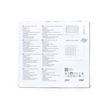 Aigostar - Hämardatav päikesepaneeliga LED-reflektor LED/200W/3,4V 20000 mAh IP65 + kaugjuhtimispult