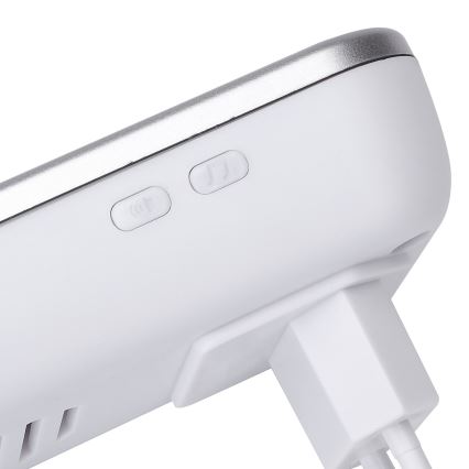 Aigostar - Traadita pistikukell 230V/12V IP44 hõbedane