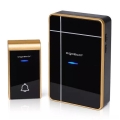 Aigostar - Juhtmevaba uksekell 3xAA/12V IP44 must/vask
