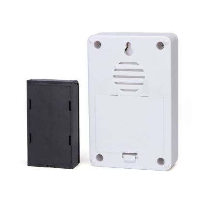 Aigostar - Juhtmevaba uksekell 3xAA/12V IP44 must/valge