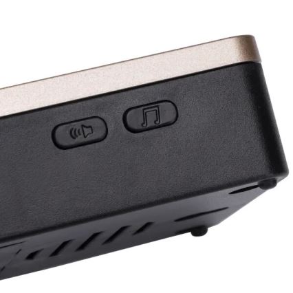 Aigostar - Juhtmevaba uksekell 3xAA/12V IP44 must/vask