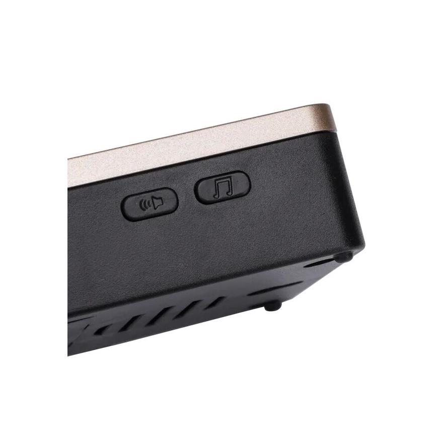 Aigostar - Juhtmevaba uksekell 3xAA/12V IP44 must/vask