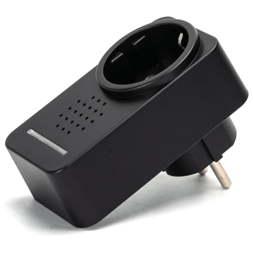 Aigostar - Juhtmevaba uksekell pistikuga 1Z 230V IPX4 must