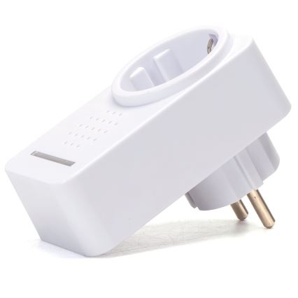 Aigostar - Juhtmevaba uksekell pistikuga 1Z 230V IPX4 valge