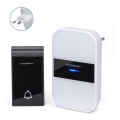 Aigostar - Juhtmevaba uksekell pistikuga 230V/12V IP44 valge/must
