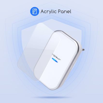 Aigostar - Juhtmevaba uksekell pistikuga 230V/12V IP44 valge