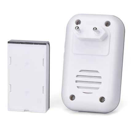 Aigostar - Juhtmevaba uksekell pistikuga 230V/12V IP44 valge