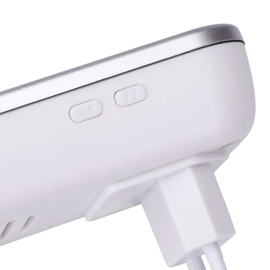 Aigostar - Juhtmevaba uksekell pistikuga 230V/12V IP44 valge